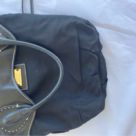 BADGLEY MISCHKA BLACK LEATHER BAG WITH SILVER AND GOLD TONED HARDWARE & BRANDING - Picture 12 of 16